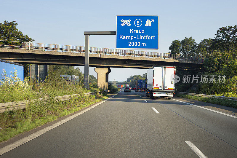 德国高速公路a57附近的Kreuz Kamp-Lintfort。